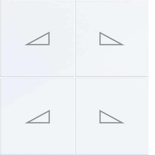 HAGER - A.x/C.x Wippe f. KNX Tastsens. 4f Aufdr. Dim Up/Down, lichtweiß matt