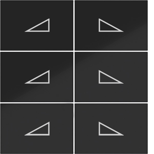 HAGER - A.x/C.x Wippe f. KNX Tastsens. 6f Aufdr. Dim Up/Down, n.schwarz glänzend