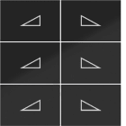 HAGER - A.x/C.x Wippe f. KNX Tastsens. 6f Aufdr. Dim Up/Down, n.schwarz glänzend
