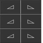 HAGER - A.x/C.x Wippe f. KNX Tastsens. 6f Aufdr. Dim Up/Down, nachtschwarz matt