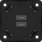BERKER - USB Ladesteckdose 1xTyp C + Typ CLadestrom 3A, anthrazit matt