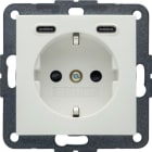 BERKER - S.1/B.x SSD mit 2fach USB-C20W erh. Berührungsschutz polarweiß matt