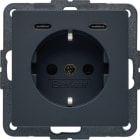 BERKER - Q.x SSD mit 2fach USB-C20W erh. Berührungsschutz schwarz matt