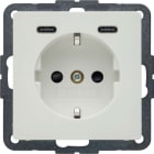 BERKER - Q.x SSD mit 2fach USB-C20W erh. Berührungsschutz polarweiß samt