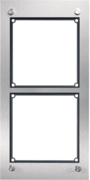 ELCOM - modular Rahmen 2/1 Edelstahl matt,inklusive Up-Kasten