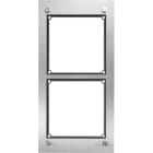 ELCOM - modular Rahmen 2/1 Edelstahl matt,inklusive Up-Kasten