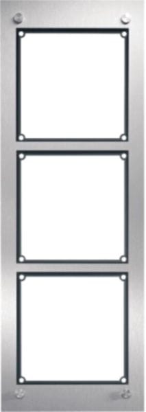 ELCOM - modular Rahmen 3/1 Edelstahl matt,inklusive Up-Kasten