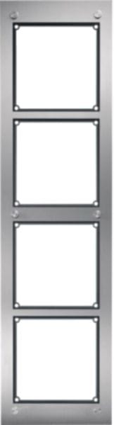 ELCOM - modular Rahmen 4/1 Edelstahl matt,inklusive Up-Kasten