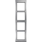 ELCOM - modular Rahmen 4/1 Edelstahl matt,inklusive Up-Kasten