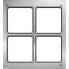 ELCOM - modular Rahmen 4/2 Edelstahl matt,inklusive Up-Kasten