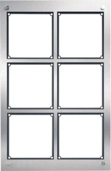 ELCOM - modular Rahmen 6/2 Edelstahl matt,inklusive Up-Kasten
