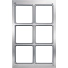 ELCOM - modular Rahmen 6/2 Edelstahl matt,inklusive Up-Kasten