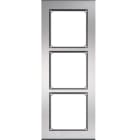 ELCOM - modular Rahmen 3/1 Edelstahl matt,inklusive Ap-Kasten