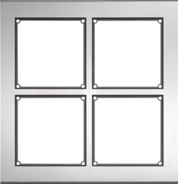 ELCOM - modular Rahmen 4/2 Edelstahl matt,inklusive Ap-Kasten
