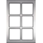 ELCOM - modular Rahmen 6/2 Edelstahl matt,inklusive Ap-Kasten