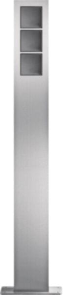 ELCOM - modular Standsäulen 3/1 Edelstahlmatt gebürstet