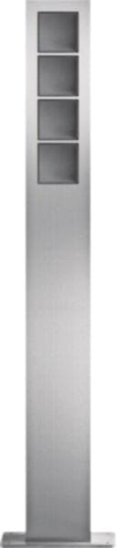ELCOM - modular Standsäulen 4/1 Edelstahlmatt gebürstet
