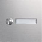 ELCOM - Taster Modul 1 WE mit LEDNamensschild EB Edelstahl matt modular
