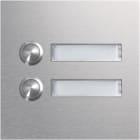 ELCOM - Taster Modul 2 WE mit LEDNamensschild EB Edelstahl matt modular