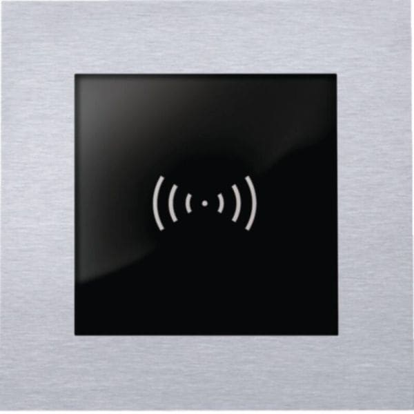 ELCOM - Modul, leer, 76x76 mit Halteplattefür Kartenleser, Edelst. modesta/modular