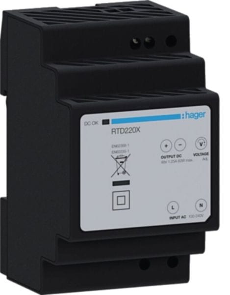ELCOM - Trafo 230 V/48 V 60 VA, 3Teilungseinheiten, intercom