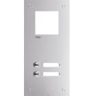 ELCOM - Frontplatte intercom mono 2 Tasten+ Namensschild, Edelstahl, 315x150x32