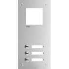 ELCOM - Frontplatte intercom mono 3 Tasten+ Namensschild, Edelstahl, 315x150x32