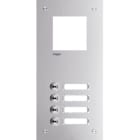 ELCOM - Frontplatte intercom mono 4 Tasten+ Namensschild, Edelstahl, 315x150x32