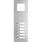 ELCOM - Frontplatte intercom mono 6 Tasten+ Namensschild, Edelstahl, 435x150x32