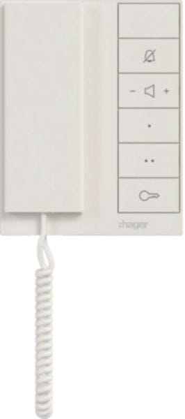 ELCOM - Innenstation audio, IP über2-Draht, Hörer, intercom speak, weiß