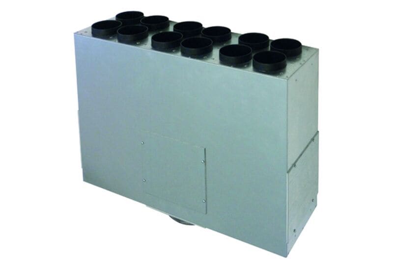 MAICO - Luftverteiler-Kasten aus Blech2-reihig, 12x Flexrohr MF-F75