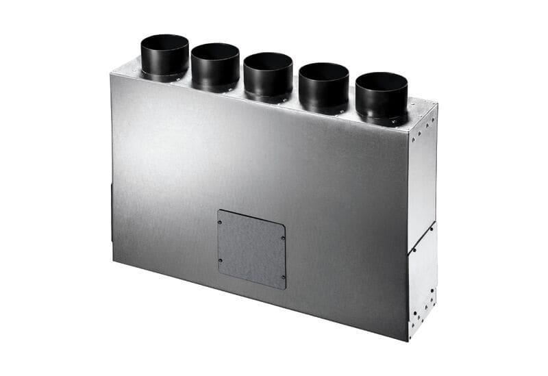 MAICO - Luftverteiler-Kasten aus Blech1-reihig, 5x Flexrohr MF-F90
