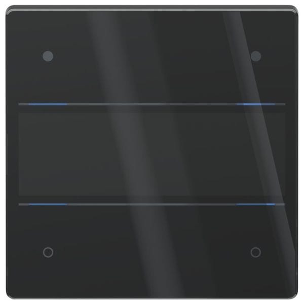 THEBEN - LUXORliving GlasTastsensor 4-fachmit Temperatursensor schwarz iON4 G BK