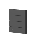 THEBEN - iONprime Wippe 4-fach, MetallSchwarz iONprime PB 4R MBK