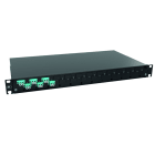 RUTENBECK - Spleissbox 19 Zoll1HE 6 Ports 6xLC-D OM3 aqua sw spleisfertig