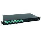 RUTENBECK - Spleissbox 19 Zoll1HE 12 Ports 12xLC-D OM3 aqua sw spleisfertig