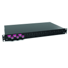 RUTENBECK - Spleissbox 19 Zoll1HE 6 Ports 6xLC-D OM4 erika sw spleisfertig