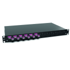 RUTENBECK - Spleissbox 19 Zoll1HE 12 Ports 12xLC-D OM4 erika sw spleisfertig
