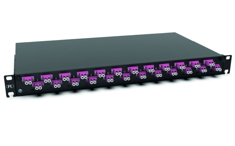 RUTENBECK - Spleissbox 19 Zoll1HE 24 Ports 24xLC-D OM4 erika sw spleisfertig