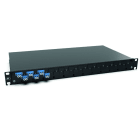 RUTENBECK - Spleissbox 19 Zoll1HE 6 Ports 6xLC-D OS2 blau sw spleisfertig