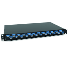 RUTENBECK - Spleissbox 19 Zoll1HE 24 Ports 24xLC-D OS2 blau sw spleisfertig