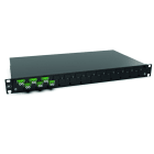 RUTENBECK - Spleissbox 19 Zoll1HE 6 Ports 6xLC-D OS2 APC grün sw spleisfertig