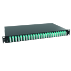 RUTENBECK - Spleissbox 19 Zoll1HE 24 Ports 24xSC-D OM3 aqua sw spleisfertig