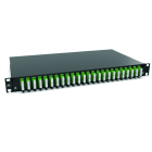 RUTENBECK - Spleissbox 19 Zoll1HE 24 Ports 24xSC-D OS2 APC grün sw spleisfertig
