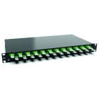 RUTENBECK - Spleissbox 19 Zoll1HE 24 Ports 24xLSH OS2 APC grün sw spleisfertig