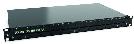 RUTENBECK - Spleissbox Basic Line 19 Zoll 6x Ports Keystone LC-D OS2 APC grün sw
