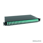 RUTENBECK - Spleissbox 19 Zoll1HE 12 Ports, 12xSC-D OM3 aqua sw spleisfertig