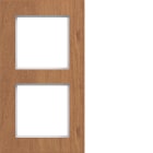HAGER - HAGER A.8 Rahmen 2-fach senkrecht Eichenholz natural wood