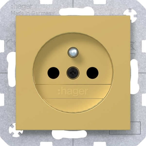 HAGER - HAGER A.x/C.x SSD mit Schutzkontaktstift gold metallisch