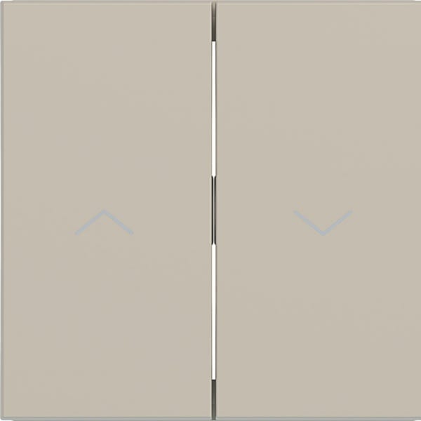 HAGER - HAGER A.x/C.x Wippe 2-fach mit Aufdruck Symbol Pfeile, sand matt